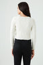 Ivory Web Jacquard Long Sleeve Top
