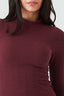 Plum Crinkle High Neck Top