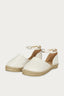 White Ankle Strap Espadrille Flat Shoes - Select Fashion