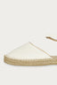 White Ankle Strap Espadrille Flat Shoes - Select Fashion
