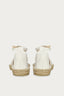 White Ankle Strap Espadrille Flat Shoes - Select Fashion