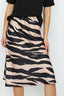 Multi Zebra Satin Bias Cut Midi Skirt - Select Fashion