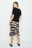 Multi Zebra Satin Bias Cut Midi Skirt - Select Fashion