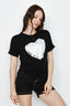 Black Milan Amore Tie Front Tee - Select Fashion