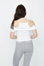 Optic White Rib Bardot Top - Select Fashion