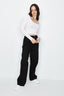 Optic White Corset Rib Long Sleeve Top - Select Fashion