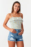 Multi Ruffle Square Neck Vest - Select Fashion
