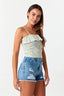 Multi Ruffle Square Neck Vest - Select Fashion