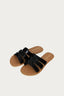 Black Croc 3 Strap Slider - Select Fashion