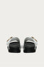 White Cross Over Pu Buckle Stud Sliders - Select Fashion