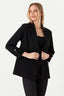 Black Textured Roll Sleeve Jacket - Select Fashion