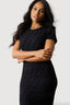 Black Web Jacquard Bodycon Dress