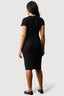 Black Web Jacquard Bodycon Dress