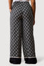 Mono Geo Border Hem Wide Leg Trousers