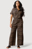 Multi Animal Print Double Pocket Shirt
