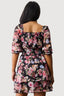Black Floral Chiffon Ra Ra Dress