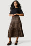 Multi Crinkle Tiered Midi Skirt