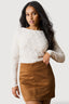 Ivory Web Jacquard Long Sleeve Top