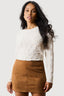 Ivory Web Jacquard Long Sleeve Top