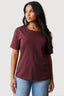 Rust Brown Basic Oversized Cotton Tee