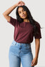 Rust Brown Basic Oversized Cotton Tee