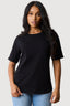 Black Basic Oversized Cotton Tee