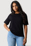 Black Basic Oversized Cotton Tee