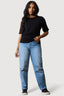 Black Basic Oversized Cotton Tee