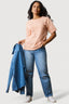 Spring Peach Basic Oversized Tee