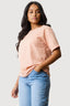 Spring Peach Basic Oversized Tee