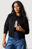 Black Pocket Detail Bomber Jacket