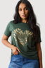 Dark Khaki Gold Foil Heart Tee