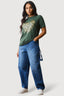Dark Khaki Gold Foil Heart Tee