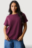 Burgundy Waffle Batwing Top