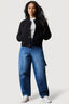 Black Brushed Bomber Jacket