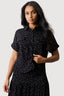 Mono Spot Print Double Pocket Shirt