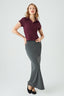 Charcoal Basic Maxi Skirt