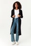 Black FG Longline E2E Rib Cardigan