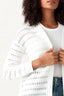 White MG Pointelle E2E Cardigan
