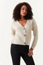 Stone Short Button Through Cardigan