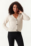 Stone Short Button Through Cardigan