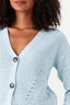 Light Blue Short Button Through Cardigan