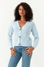 Light Blue Short Button Through Cardigan