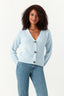 Light Blue Short Button Through Cardigan