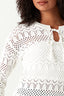 Winter White Crochet Tie Front Jumper