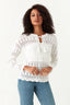 Winter White Crochet Tie Front Jumper