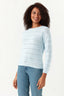 Light Blue Stitchy Crew Neck Jumper