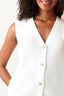 White Gold Button Knit Waistcoat