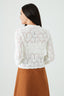 White Crochet Tie Front Cardi