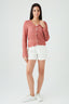 Dark Pink Crochet Chevron Stitch Cardi